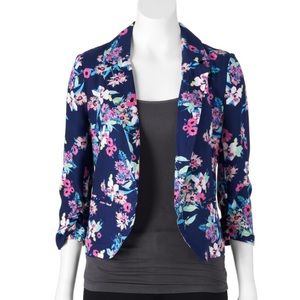 Candie’s XL Floral 3/4 Length Blazer